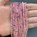 Purple Gem Beads Small Round Faceted Crystal Stone Beads Amethysts Crystal Mica Loose Beads For Jewelry Making DIY Necklace 15"