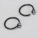 1Pair Mini Tragus Helix Piercings Stainless Steel Septum Nose Ring Studs Crystal Zircon Hoop Earrings Body Jewelry for Women Men