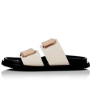 نعال نسائية صيفية من الجلد الطبيعي من ALIAS MAE، مسطحة، مريحة، بسيطة، متعددة الاستخدامات