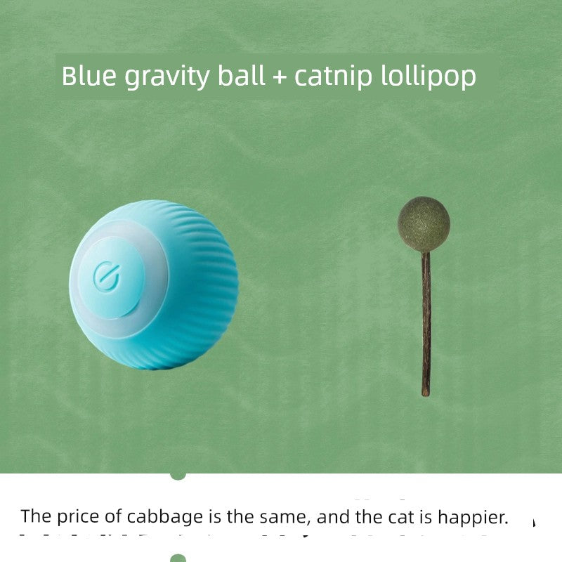 Intelligent Gravity Rolling Ball Automatic Funny Cat Rolling USB Charging Electric Cat Toy Mouse Self-Hi Relieving Stuffy Handy Gadget