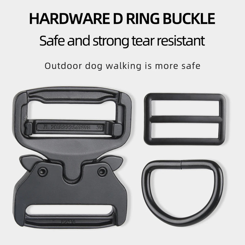 Tactical Police Dog Collar Military Adjustable Duarable German Shepard for Medium Large Walking Training Pet Accessories