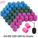 5/10/20pcs 13*19mm Nail Sanding Caps Nail Drill Bit Sanding Bands for Gel Remover Pedicure Caps Nail Polishing Manicure Tools