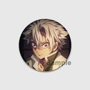 58/32/44mm Anime Demon Slayer Round Brooches Cartoon Lapel Pins Cosplay Badges Backpack Clothes Bag Jewelry Accessories Gifts