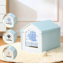 Foldable Cat House with Cat Scratching Board Waterproof Pet House Washable Cat Cave House Breathable Dog Nest Removable Cat Bed