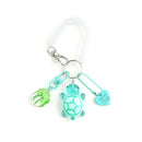 Creative Candy Color Flower Heart Pendant Keychain Cute Small Flower Key Ring Bag Pendant Accessories Luminous Turtle Pendant