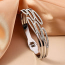 Stainless Steel Washable Non Fading Bracelet, Wings Set With Diamonds, Elastic And Openable Jewelry, Women's Jewelry Gift