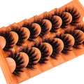 New 7 Pairs 20-25mm 8D fake Lashes Bulk Faux with Custom Wispy Natural Mink Eyelash Wholesales makeup Fluffy False Eyelashes