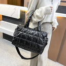 Space Pad Cotton Shoulder Bag Large Capacity Dwon Handbag High Quality Cloth Bag Winter Hot Crossbody Bag Portable Purse Bol