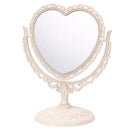 1pc Heart-Shaped Makeup Mirror Table Makeup Vanity Mirror Double-Sided Magnifying Mirror With Stand Tabletop Mirror