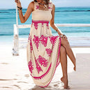 Summer Holiday Dress Women Casual Sleeveless A-Line Party Long Dress Boho Casual Sleeveless Party Dress 2024