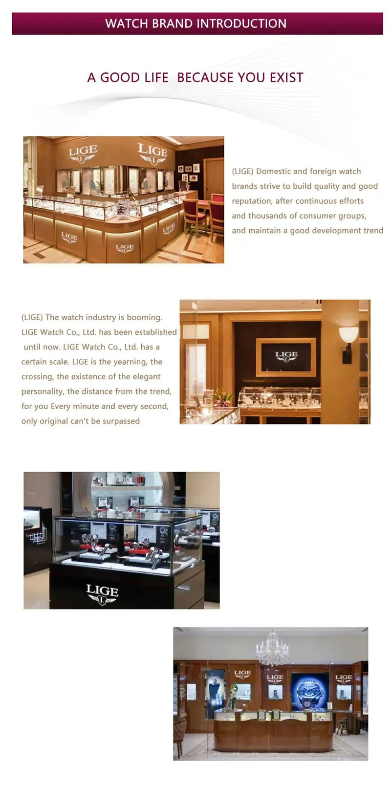 LIGE Gold Stainless Steel Men Watches Quartz Waterproof Luminous Male Clock Business Sport Mens Watch Luxury Calendar Man Watch