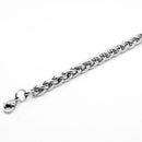 1PC 19-25cm Stainless Steel Bracelets Curb Cuban Silver Color Classic For Men Dragon Link Chain Bracelets Anklet Fashion Jewelry