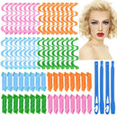 12pcs Heatless Hair Curlers Magic Wave Formers Spiral Hair Rollers Wavy Curlers Women Hairstyle Roller Hair Styling Tools