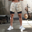 Camo Running Shorts Men Gym Sports Shorts 2 In 1 Quick Dry Workout Training Gym Fitness Jogging Short Pants Summer Men Shorts