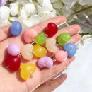 10pcs/lot Mixed Cute Resin Heart charms pendants for bracelets necklace earrings jewelry making diy Keychain parts 17.5x18mm