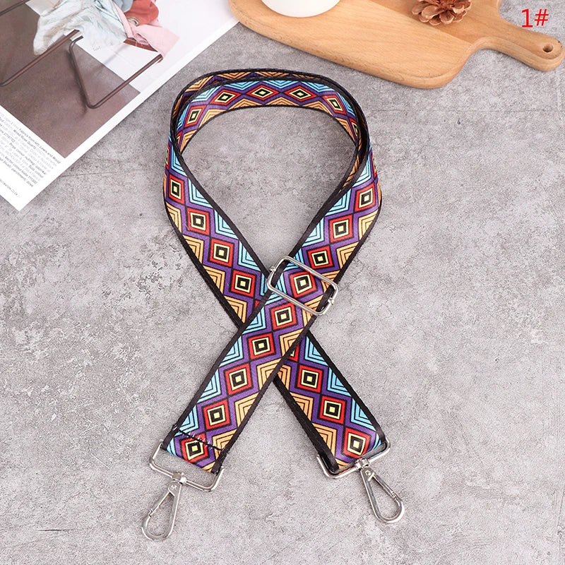 138cm Bag Handle Bag Strap For Women DIY Shoulder Rainbow Handbag Accessories Cross Body Messenger Nylon Belts Bag Straps