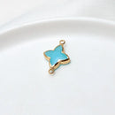 6pcs Diy Accessories Copper Bag Edge Jelly Color Flower Star Pendant Earring Bracelet  Handmade Material Jewelery Charms