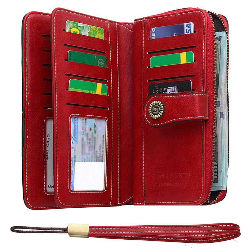 High Quality Women Wallet RFID Anti-theft Leather Wallets For Woman Long Zipper Large Ladies Clutch Bag Female Purse Card Holder