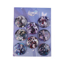 8 Pcs/Set Anime Tinning Tinplate Brooch Sanrio Backpack Badge Souvenir Clothing Gift For Friends