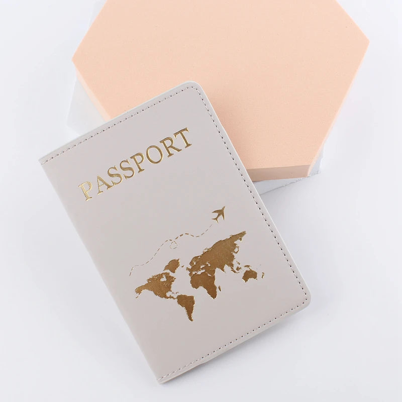 2023 Lover Couple Passport Cover Hot Stamping Simple Plane Women Men Travel Wedding Passport Covers Holder Fashion Wedding Gift