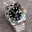 Gold Tow Tone NH34A GMT Movement Diving Watch for Men Automatic Watches Mechanical Swim Jubilee Bracelet 200m Waterproof Date