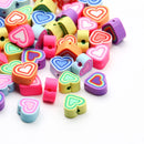 20/50/100pcs Mixed Love Heart Clay Spacer Beads Polymer Clay Beads For Jewelry Making Diy Bracelet Necklace Handmade Accessories