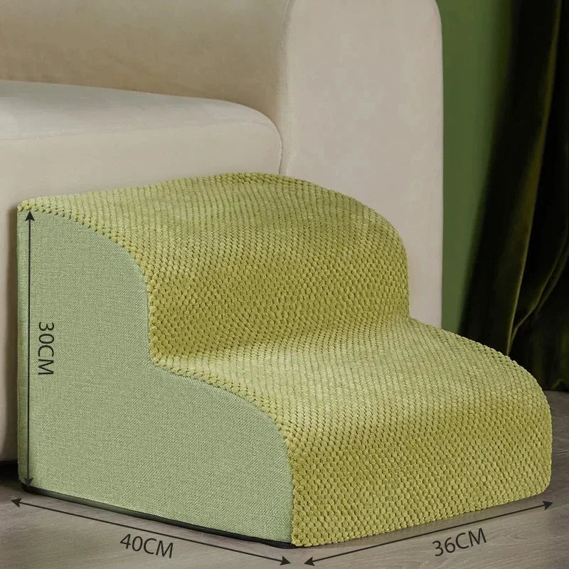 Pet 2/3 Steps Stairs Memory Foam Dog Sofa Stairs for Small Dog Cat Ramp Ladder Anti-slip Puppy Stairs Ramps Dog Supplies