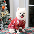 Fleece-Lined Christmas Printed Sweater, Medium and Large Dog, Cat Clothes, Spring, Clothes for dogs
