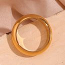 MamacitaSlay Minimalist 5mm Width Gold Plated Waterproof New In Rings Trendy Woman Jewelry 2023 Daily Fashion Jewelry