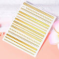 1 Pc Nail Strip Stickers Black/Gold/Rose Gold/Silver Metal Strip Tape Nail Art Adhesive DIY Foil Tips Nail Sticker Decals NK11