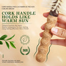 فرشاة شعر بشعيرات الخنزير المخصصة بمقبض من الفلين ومشط شعر أسطواني دائري لتجعيد الشعر وفرشاة شعر أسطوانية مضادة للكهرباء الساكنة وأمشاط خشبية