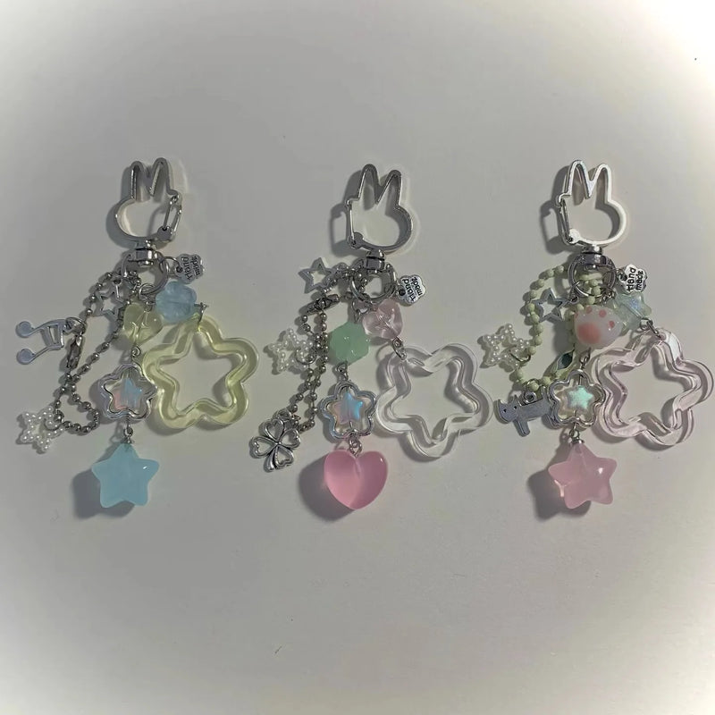 silly bunny keychains