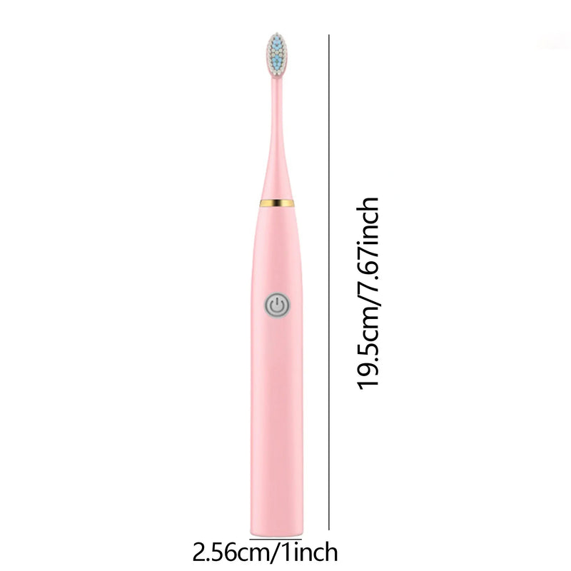 1 set of ultrasonic series electric toothbrushes -2 brush heads and battery ultrasonic toothbrushes