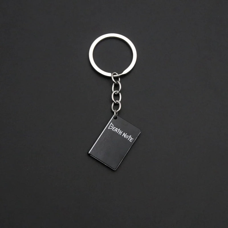Anime Death Note Keychain Double L Black Notebook Pendant Keyring Cospaly Key Props for Women Men Jewelry Gifts Accessories