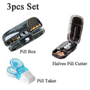 Portable Pill Organizer 3 Times A Day Pill Box Compartments Travel Pill Holder for Vitamins Medicines Small Pocket Medicine Case