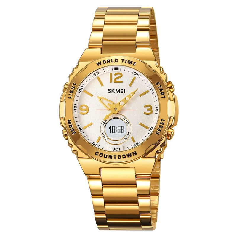 Reloj electrónico SKMEI 2310 resistente al agua para hombre, reloj de pulsera digital de acero inoxidable, reloj de lujo para hombre, reloj con movimiento, reloj para hombre