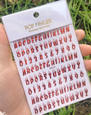 Newest Black Numbers English Letter Design 3d Self Adhesive Decal Slider DIY Decoration Manicure Tools Nail Sticker Accessories