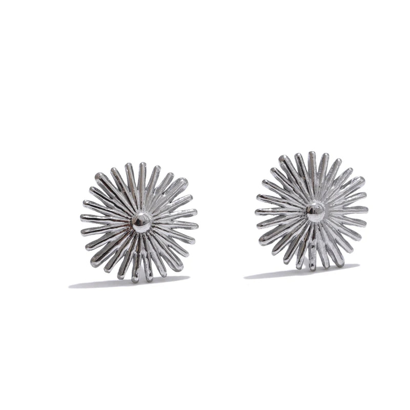 Yhpup 316L Stainless Steel Small Flower Daily Stud Earrings for Women Waterproof Metal Versatile Attractive Jewelry Gift