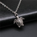 Drop Shipping Antique Silver Color 14x16mm Sea Turtle Necklaces Short Chain Choker Necklaces