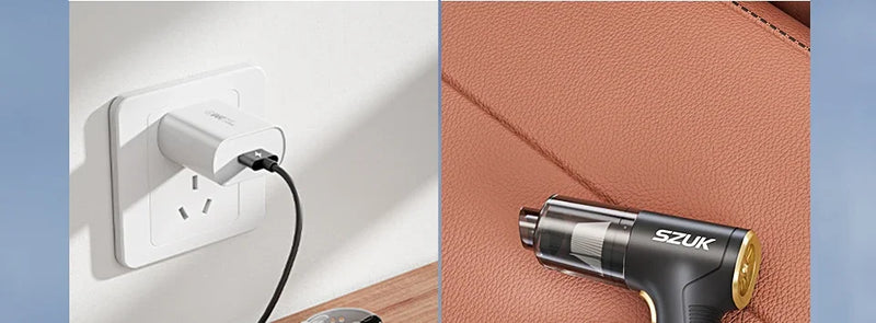 SZUK C006 Car Vacuum Cleaner 780000Pa Strong Suction Portable Handheld Car Cleaner Cleaning Machine Mini Wireless Vacuum Cleaner