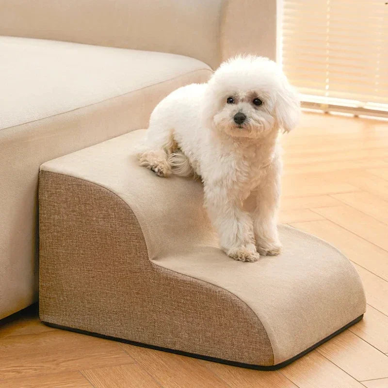 Pet 2/3 Steps Stairs Memory Foam Dog Sofa Stairs for Small Dog Cat Ramp Ladder Anti-slip Puppy Stairs Ramps Dog Supplies