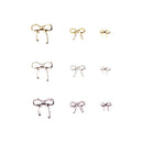 TSZS 10pcs Luxury Kawaii Bow Nail Art Charms 3D Japanese Alloy Bow Tie Jewelry Nail Rhinestone Decoration DIY Access