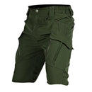 Summer Men Cargo Shorts Quick Dry Tactical Short Pants Multi-Pocket Shorts Men's Outdoor Hunting Fishing Knee Length Trousers