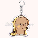 Llavero con diseño de Bubu Dudu, pareja de enamorados, oso panda, accesorios para bolso, colgante, joyería, regalos para amantes.