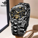 OUPINKE 3240 Automatic Watches Men 44mm Large Dial Tungsten Steel Strap Skeleton Flywheel Mechanical Watch for Men Luxury Watch