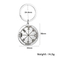 My Shape Vintage Tetragrammaton Wiccan Pentacle Keychain Key Ring Stainless Steel Key Chain Keyholder Amulet Talisman Jewelry