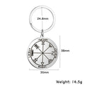 My Shape Vintage Tetragrammaton Wiccan Pentacle Keychain Key Ring Stainless Steel Key Chain Keyholder Amulet Talisman Jewelry