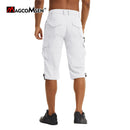 MAGCOMSEN Summer Men's Shorts Quick-drying Lightweight with 7 Pockets Waterproof 3/4 Shorts for Fishing Hiking