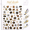 1 Pc Nail Strip Stickers Black/Gold/Rose Gold/Silver Metal Strip Tape Nail Art Adhesive DIY Foil Tips Nail Sticker Decals NK11