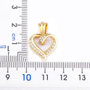 AIBEF Bling Hollow Out Heart Pendant Necklace Gold Color Romantic Jewelry Chains Necklaces For Women Valentines Wedding